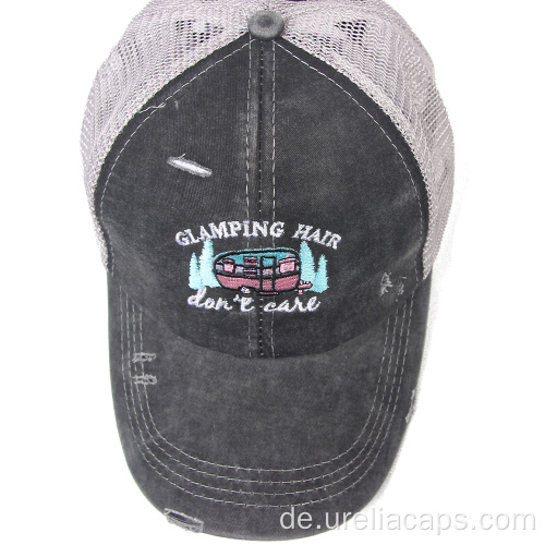 Gewaschener Baumwollnetz -Trucker -Hut